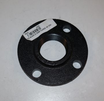 2 x 6 inch Black Cast Iron Companion Flange 4-Hole 125#