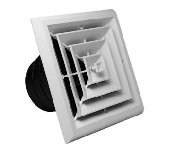 Airtec 81904 9 x 9 inch 4-Way Ceiling Diffuser