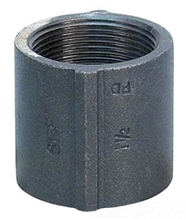 1-1/2 inch Black Malleable Coupling