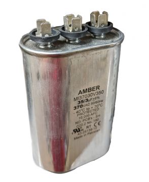 Rheem 43-25139-12 Capacitor 35/3 MFD 370V Oval Dual