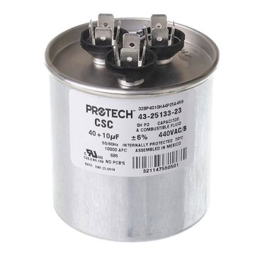 Rheem 43-25133-23 Capacitor - 40/10/440 Dual Round