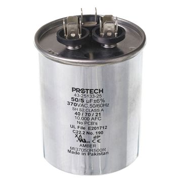 Rheem 43-25133-25 Capacitor - 50/5/370 Dual Round