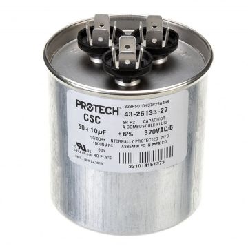 Rheem 43-25133-27 Capacitor - 50/10/370 Dual Round