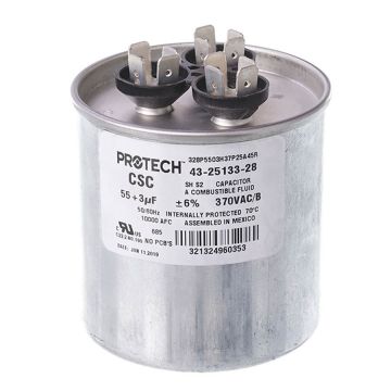 Rheem 43-25133-28 Capacitor - 55/3/370 Dual Round