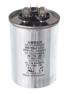 Rheem 43-25133-31 Capacitor - 60/10/370 Dual Round