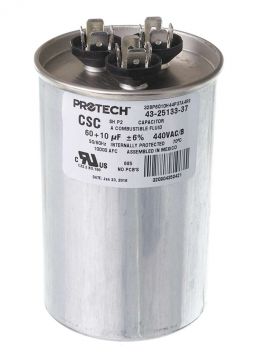 Rheem 43-25133-37 Capacitor - 60/10/440 Dual Round