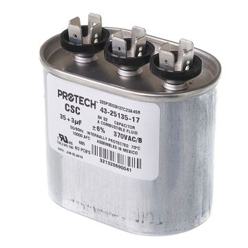 Rheem 43-25135-17 Capacitor - 35/3/370 Dual Oval