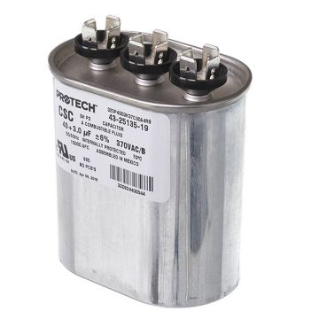 Rheem 43-25135-19 Capacitor - 40/3/370 Dual Oval