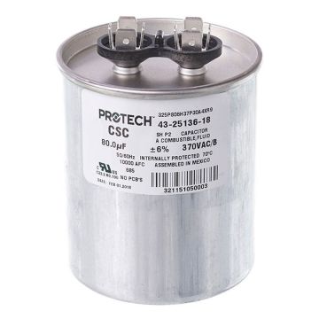 Rheem 43-25136-18 Capacitor - 80/370 Single Round