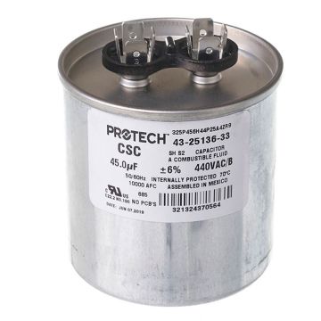 Rheem 43-25136-33 Capacitor - 45/440 Single Round