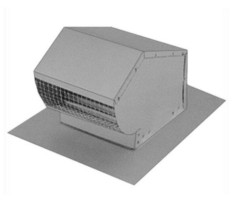Southwark 241 10 inch Aluminum Roof Cap, Damper and Screen